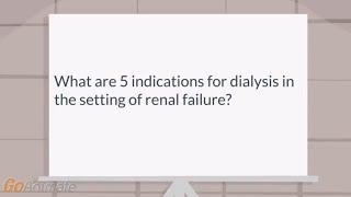 What are 5 indications for dialysis in the setting of renal failure [upl. by Osnola]