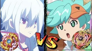 Shu VS Toko  Screw Trident VS Spriggan Requiem  Beyblade Burst Battle [upl. by Eecyak]