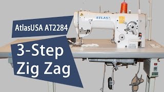 3 Step Zig Zag Industrial Sewing machine AT2284 AtlasUSA [upl. by Ute529]