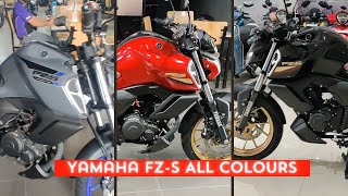 Yamaha FZS V4 DLX 2024 New Model All Colours With Price Update [upl. by Anekam]