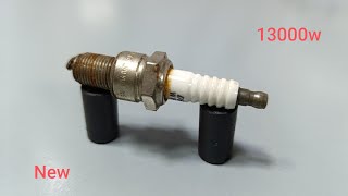 I turn spark plug into 13kw free energy powerful generator at home [upl. by Nossaj]