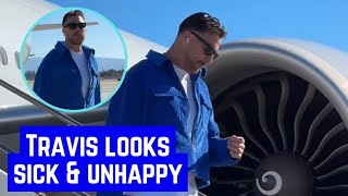 Travis Kelce Looks SICK as He LANDS in Blue Corduroy ahead of Chiefs vs 49ers game [upl. by Allekim]