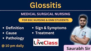 Glossitis  medical surgical nursing  For Bsc Nursing and GNM students [upl. by Kolivas]