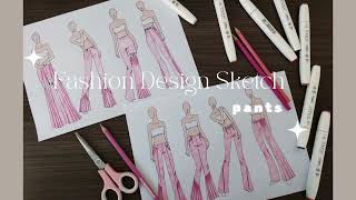 Fashion Design Sketches Modern Pants with Pleating Conceptsquot [upl. by Rugg244]