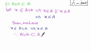 Algebra Proofs Laws of Set operations Idempotent Laws [upl. by Laux]