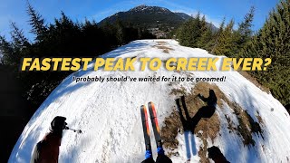 The FASTEST KNOWN TIME ON WHISTLER’s PEAK TO CREEK [upl. by Notniuq]