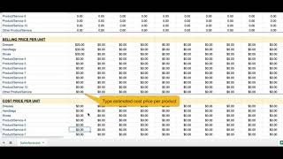 Sales Forecast Excel Template for Business Plan  Financial Projection Template [upl. by Gnuj]