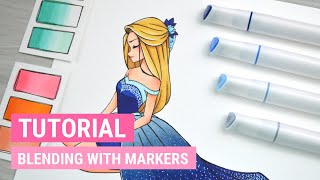 How to BLEND with ALCOHOL MARKERS Pt1  Marker Tutorial  iiKiui [upl. by Fasa]