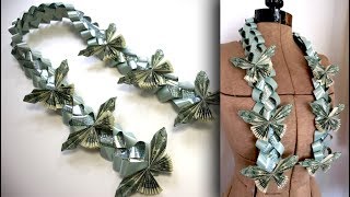 How to Make a Money Butterfly Lei for Graduation  Tutorial [upl. by Aelber218]