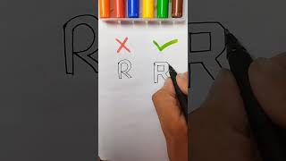 Learn to draw Alphabet R shorts youtubeshorts drawing 3d drawing [upl. by Oratnek]