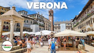 Verona Italy Walking Tour  4K UHD  with Captions [upl. by Westleigh431]