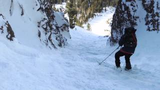 Ski the Hallway Couloir Utah Ski Touring [upl. by Baptista]