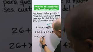 Problema 1 de aplicación de las Ecuaciones Lineales  shorts [upl. by Trebreh]