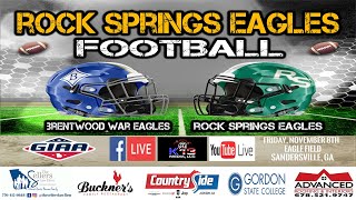 Rock Springs Football vs Brentwood [upl. by Hachmin]