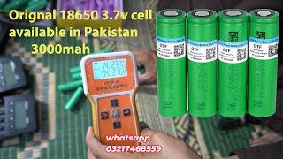 Original 3000mah 18650 lithium cell 3 7v Available best price In Pakistan [upl. by Dorita]