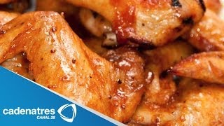 Receta para preparar alitas de pollo pegajosas con aonjolí Antojitos mexicanos [upl. by Asiulana]