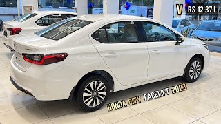 Most Value for Money  Honda City V🔥 New Honda City Facelift 2023  Rs 1237L Detailed Walkaround [upl. by Esiouqrut]