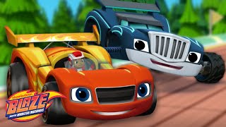 Blaze and the Monster Machines Transform into RACE CARS 🏎️💨 w AJ  Blaze and the Monster Machines [upl. by Ennovart]