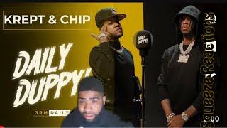 Krept x Chip  Daily Duppy  GRM Daily Squeeze Reactions [upl. by Dirrej]