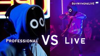 BoyWithUke Professional VS Live Performance [upl. by Ruella]