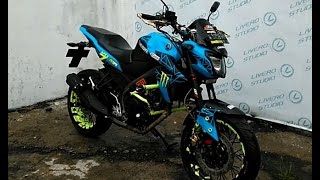 Yamaha New Vixion lighting FZ150I with Adventure Concept BikeModification [upl. by Naitsyrk]