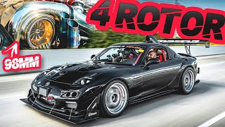 1000HP 4 Rotor RX7 is MENTAL “STREET LEGAL Mazda 787B” Highway Pulls Sounds Like F1 Car [upl. by Sarid296]