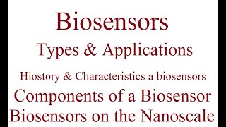 Biosensors  Examples  Types And Applications  Biotechnology [upl. by Sharp]