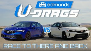 UDrag Integra Type S vs Civic Type R [upl. by Kulda]