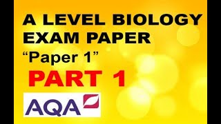 AQA BIOLOGY quotPAPER 1quot QUESTIONS and ANSWERS  PART 1 [upl. by Bandler295]