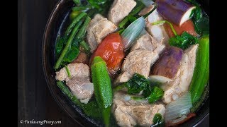 Pork Sinigang  How to Cook Sinigang Panlasang Pinoy [upl. by Schiff757]