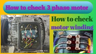 How to check 3 phase motor with multimeter How to check motor winding [upl. by Baseler]