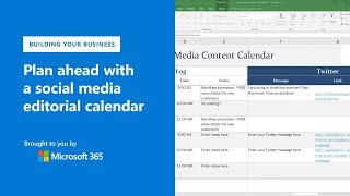 How to create a social media calendar with Microsoft Excel [upl. by Freddy]