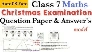 Class 7MathsChristmas Exam  Question paper and Answers [upl. by Khalsa253]