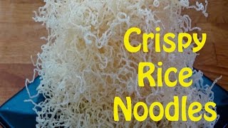 How to Cook Rice Noodles  Crispy Rice Noodles  The Frugal Chef [upl. by Ahsekyw160]