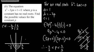 Core 1  Discriminant 2  A range of questions on Quadratic Equations AS A Level Maths Edexcel OCR [upl. by Alim249]