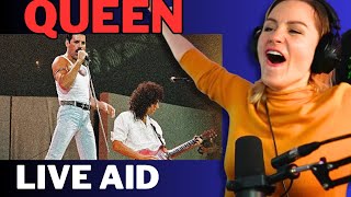 FIRST TIME Reaction Queen  Full Concert Live Aid 1985 REACTION [upl. by Lexerd]