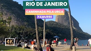 4K Urca Rio de Janeiro Praia Vermelha Pão de Açúcar e Baía Walking Tour 4K [upl. by Scribner]