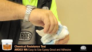 ARDEX WA Grout  Easy to Use Epoxy Grout and Adhesive  Chemical Resistance Test [upl. by Glendon699]