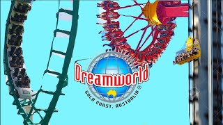 Dreamworld Australia All Thrill Rides 2021 The Giant Drop The Claw Pandamonium Steel Taipan [upl. by Cleopatra]