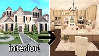 Decorating My Modern Family Bloxburg House Interior Build Part 2 [upl. by Saixela396]