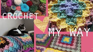 Bavarian Buster Granny Square Tutorial crochet MY WAY [upl. by Lekcar]