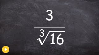 Learn how to rationalize the denominator of a cube root [upl. by Drofnelg]