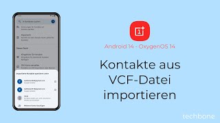 Kontakte aus VCFDatei importieren  OnePlus Android 14  OxygenOS 14 [upl. by Annairdna]