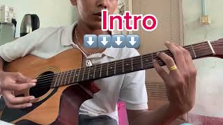 သေမလိုပဲ  Adjustor Guitar တီးနည်း guitartutorial [upl. by Kelsy]