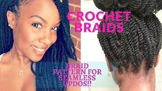 How To Crochet Braids  with the PERFECT Braid Pattern for Updos [upl. by Honorine]