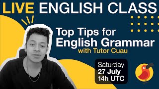 Cambly Live – Top Tips for English Grammar [upl. by Anwadal]