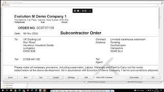 Subcontractor Purchase Orders  Evolution Mx from Integrity Software [upl. by Ramraj]