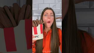 Choclate KFC Vs Real KFC Eating Challenge 🤣shortstrendingytshortshumanitychallengeviral [upl. by Ailekahs]