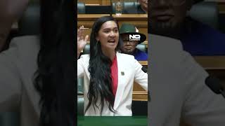 New Zealand MP HanaRawhiti MaipiClarke performed haka in parliament [upl. by Eiramanig]