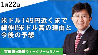 米ドル149円近くまで続伸米ドル高の理由と今後の予想【為替ウィークリーセミナー】 [upl. by Nosliw283]